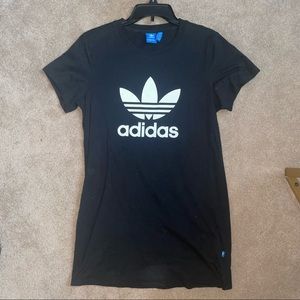 Adidas tshirt dress black 6